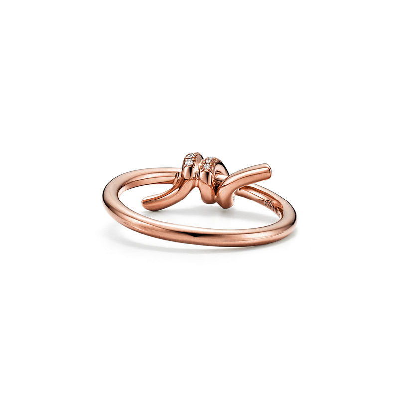 Tiffany & Co. Tiffany Knot Anillo en oro rosa con diamantes Liquidación