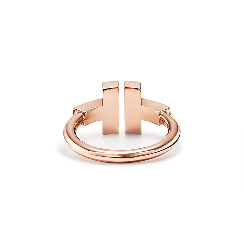 Tiffany & Co. Tiffany T Anillo Wire de oro rosa con nácar Precios de Black Friday