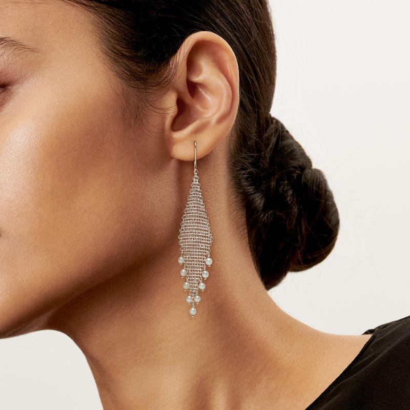 Tiffany & Co. Elsa Peretti® pendientes con flecos Mesh Última moda