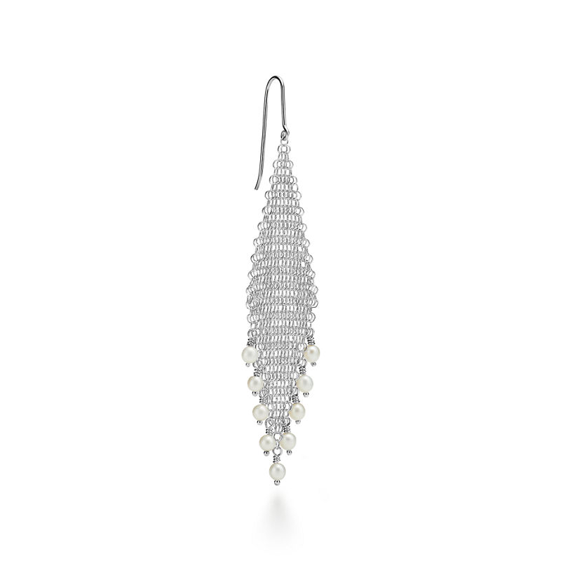 Tiffany & Co. Elsa Peretti® pendientes con flecos Mesh Última moda