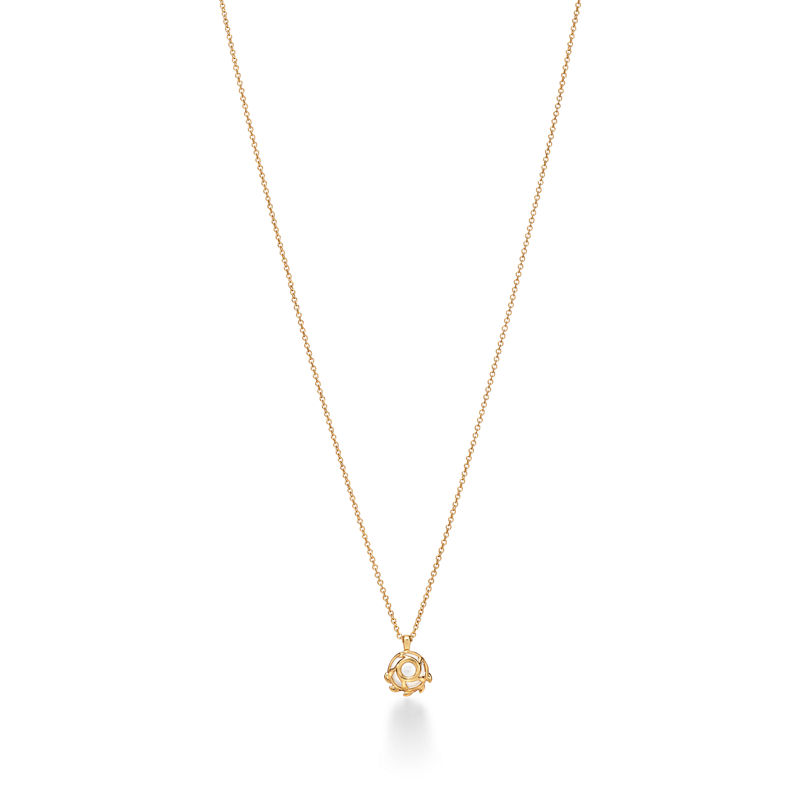 Tiffany & Co. Paloma Picasso® Colgante Olive Leaf de oro amarillo con perlas Grandes ahorros