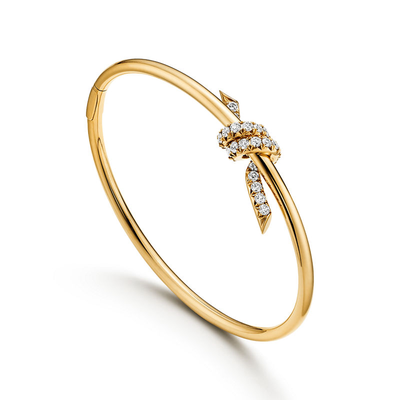 Tiffany & Co. Tiffany Knot Brazalete Wire de oro amarillo con diamantes En línea