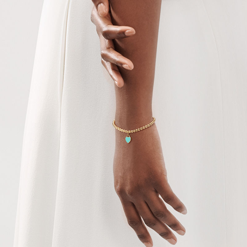 Tiffany & Co. Return to Tiffany® Pulsera de cuentas con insignia de corazón mini Gran oferta