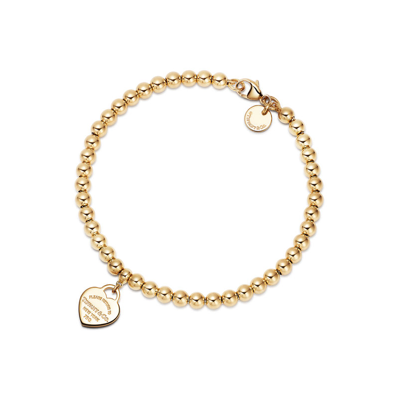 Tiffany & Co. Return to Tiffany® Pulsera de cuentas con insignia de corazón mini Gran oferta