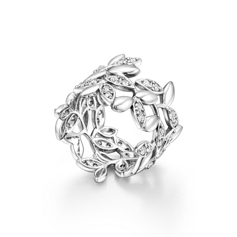 Tiffany & Co. Paloma Picasso® Alianza Olive Leaf en oro blanco con diamantes Rebajas de fin de temporada