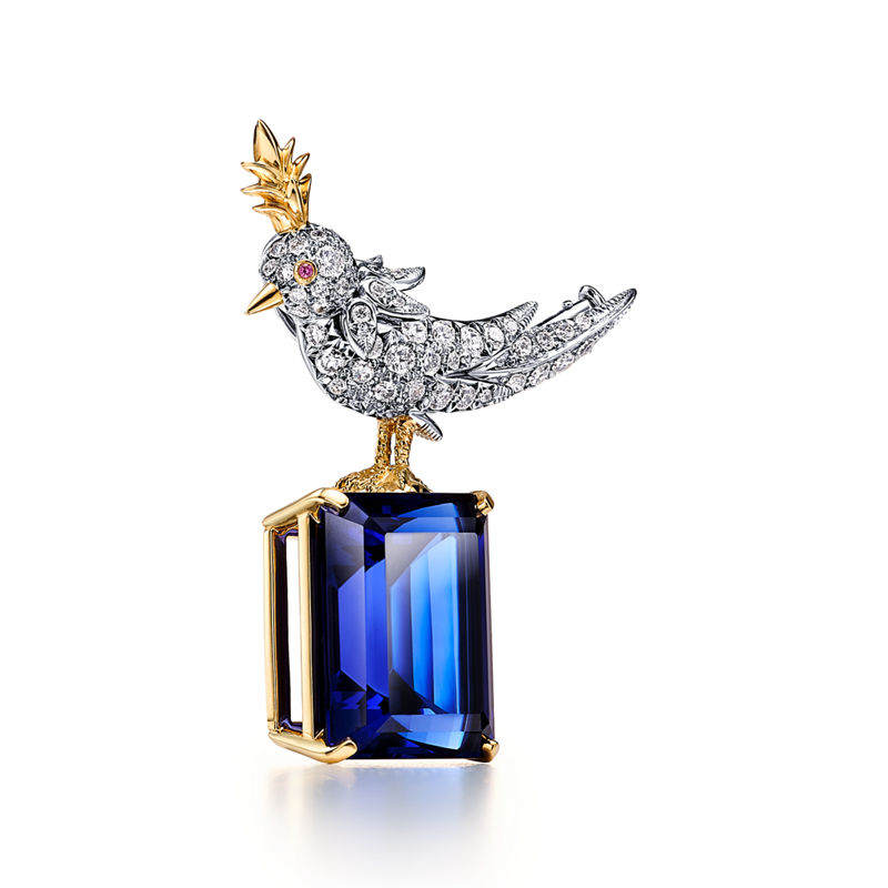 Tiffany & Co. Schlumberger by Tiffany & Co.™ Broche Bird on a Rock en oro amarillo y platino Outlet online