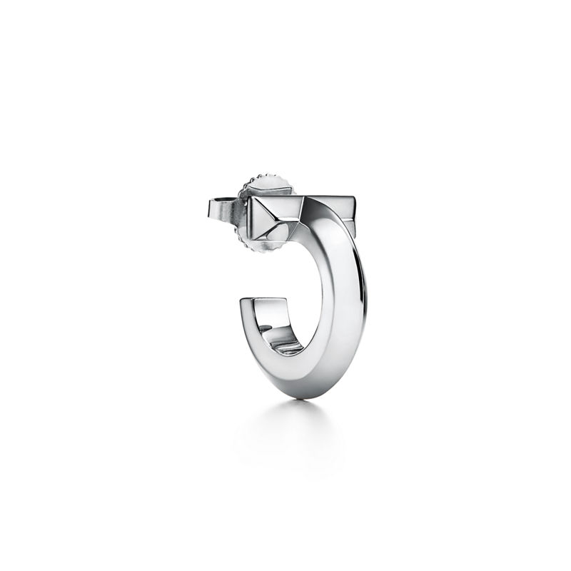 Tiffany & Co. Tiffany T Pendientes de aro T1 de oro blanco Liquidación