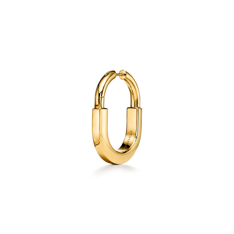 Tiffany & Co. Tiffany Lock Pendientes en oro amarillo con diamantes tamaño mediano Envío gratis