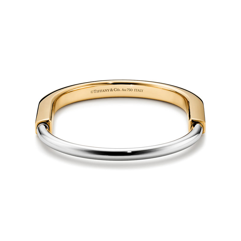 Tiffany & Co. Tiffany Lock Brazalete en oro amarillo y blanco Solo hoy