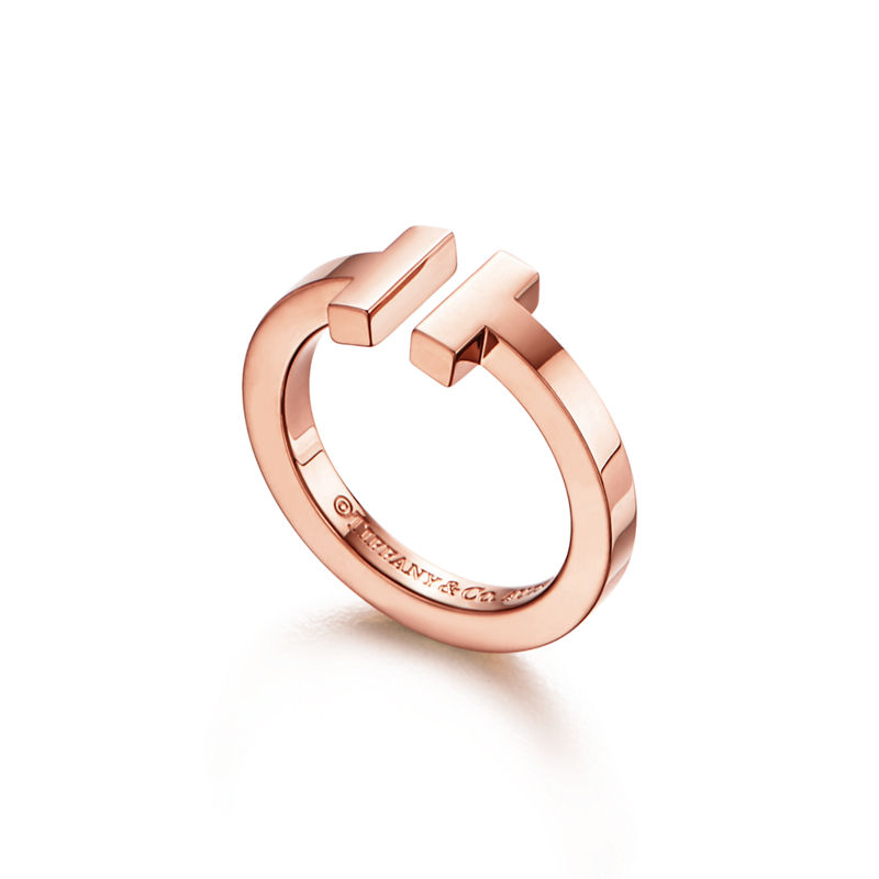Tiffany & Co. Tiffany T Anillo Square de oro rosa Envío internacional gratuito