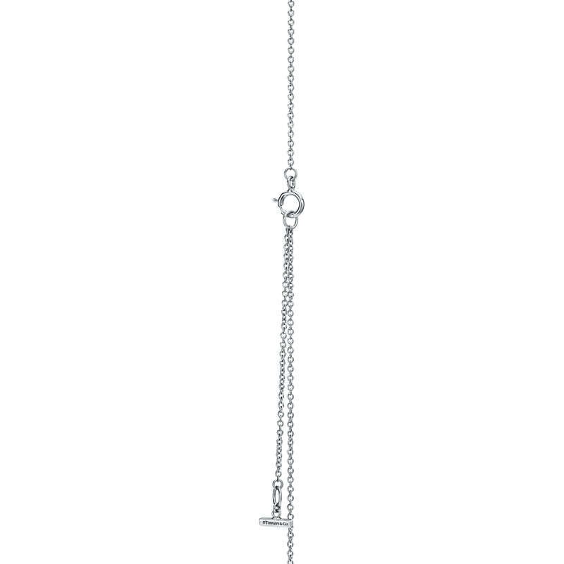 Tiffany & Co. Tiffany T Colgante circular de diamantes y turquesa de oro blanco Tienda de fábrica