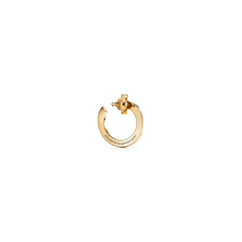 Tiffany & Co. Tiffany T T1 Pendientes de aro abiertos de oro con diamantes Descuentos del mes