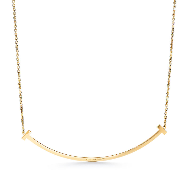 Tiffany & Co. Tiffany T Colgante Smile extragrande de oro de 18 quilates de oro amarillo Última moda