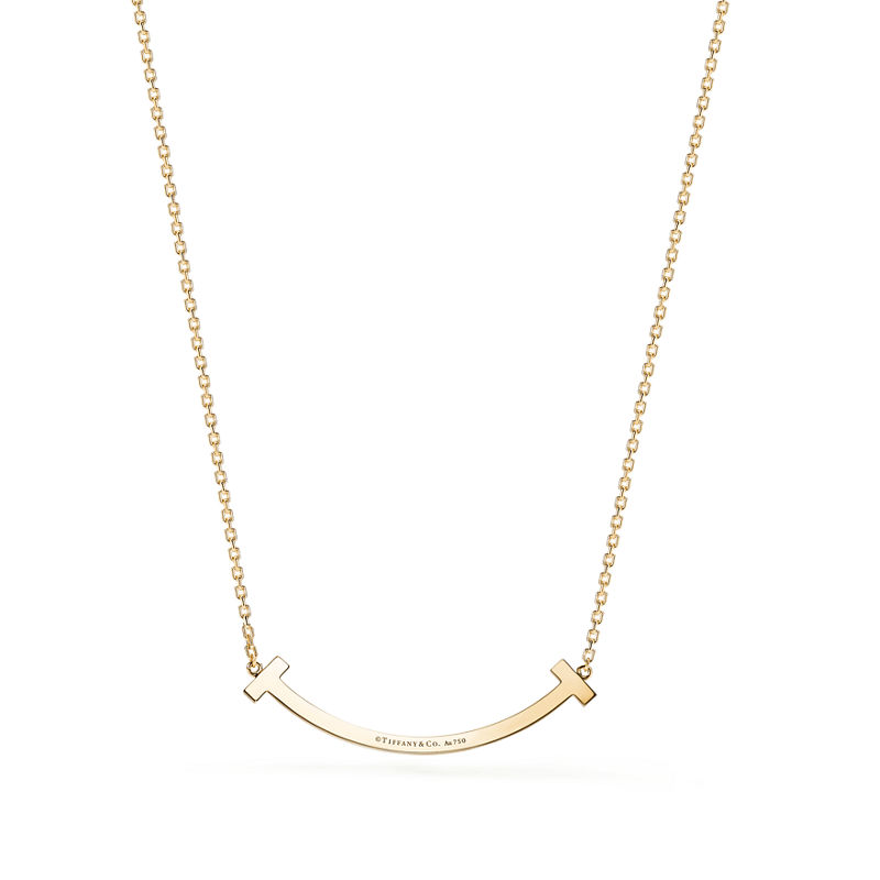 Tiffany & Co. Tiffany T Colgante Smile mediano de oro con diamantes Descuento por venta flash