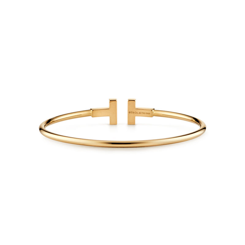 Tiffany & Co. Tiffany T Pulsera Wire de oro amarillo Ofertas especiales