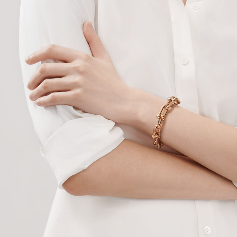 Tiffany & Co. Tiffany HardWear Pulsera de eslabones grandes de oro rosa En línea