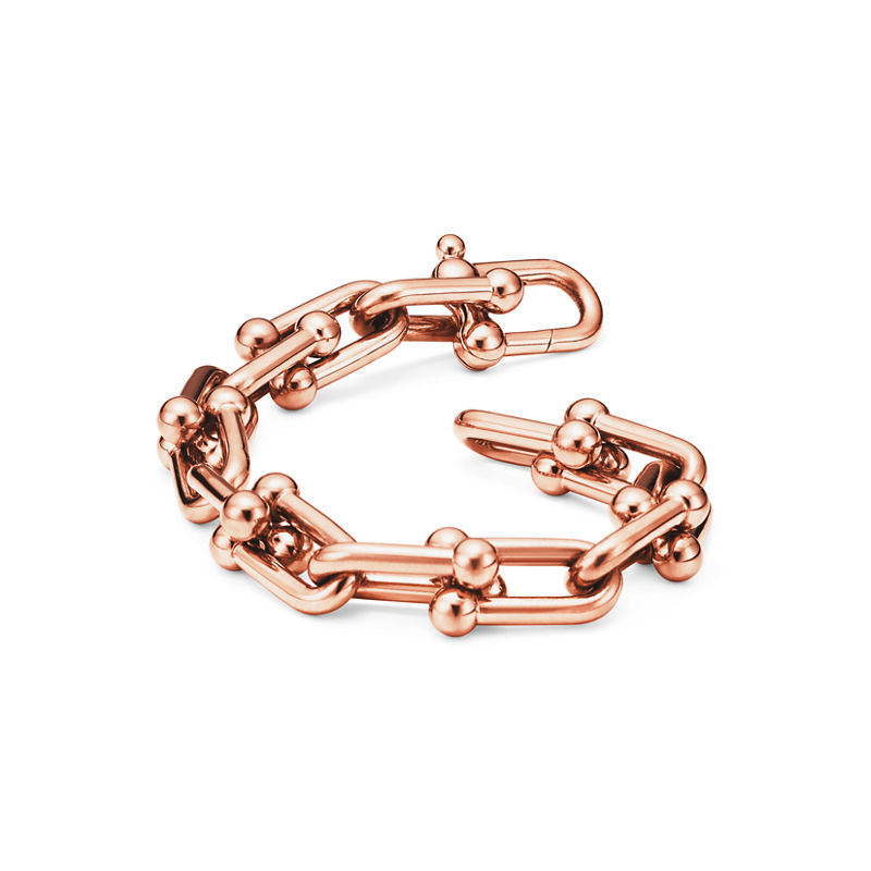 Tiffany & Co. Tiffany HardWear Pulsera de eslabones grandes de oro rosa En línea