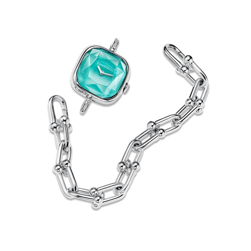 Tiffany & Co. Tiffany HardWear Reloj en plata de ley y acero con diamantes Outlet online