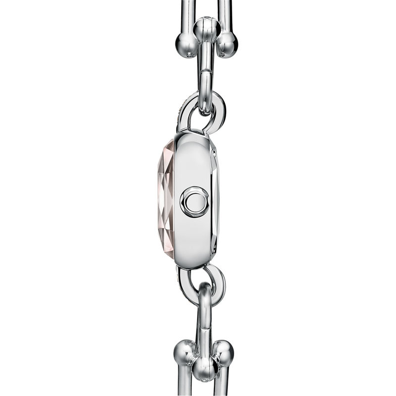 Tiffany & Co. Tiffany HardWear Reloj de plata de ley y diamantes con nácar rosa Rebajas