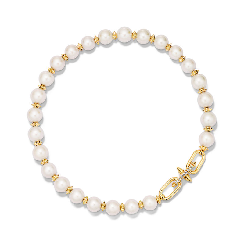 Tiffany & Co. Tiffany Titan by Pharrell Williams Collar de perlas de oro amarillo con diamantes Gran oferta