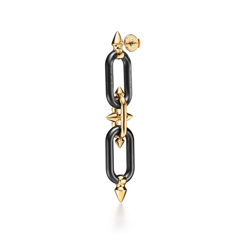 Tiffany & Co. Tiffany Titan by Pharrell Williams Pendientes de titanio oro y diamantes Rebajas de fábrica
