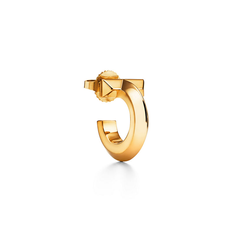 Tiffany & Co. Tiffany T Pendientes de aro T1 de oro amarillo Tienda