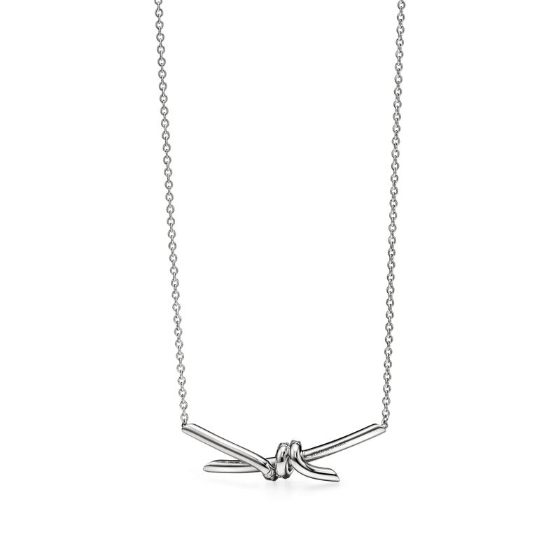 Tiffany & Co. Tiffany Knot Colgante en oro blanco con diamantes Tienda