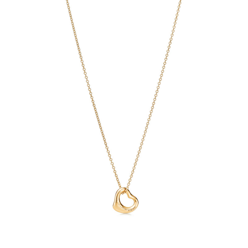 Tiffany & Co. Elsa Peretti® Colgante Open Heart en oro amarillo 11 mm Superdescuento