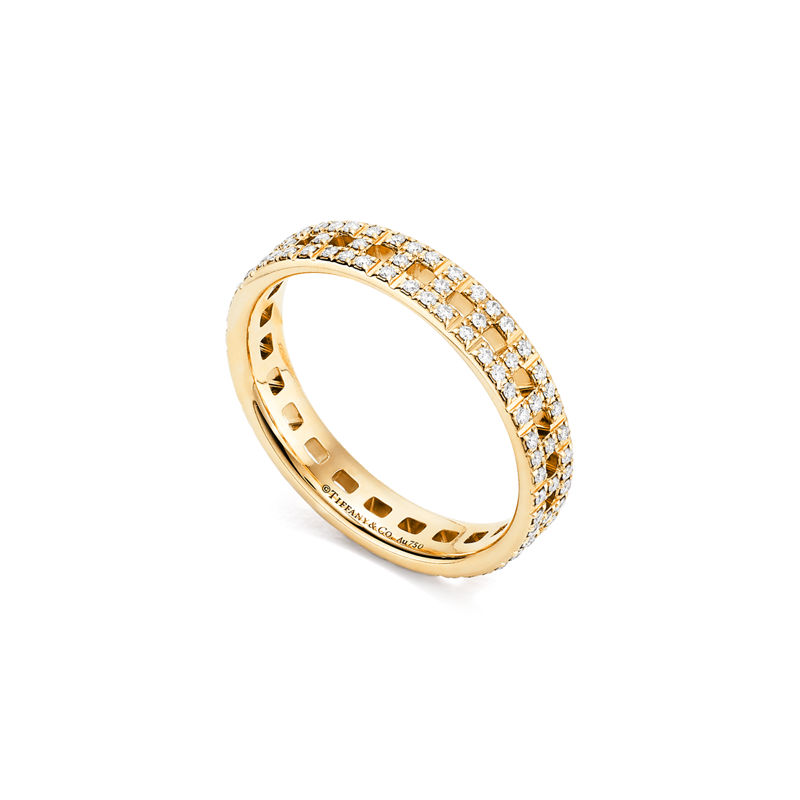 Tiffany & Co. Tiffany T Anillo estrecho True de oro con diamantes en pavé Descuento por venta flash
