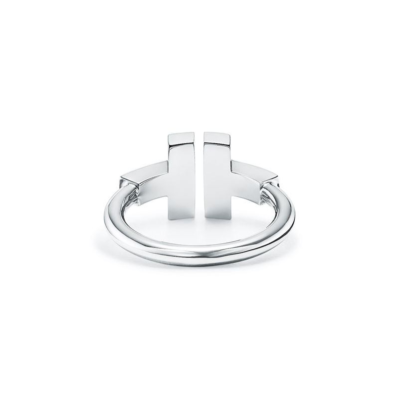 Tiffany & Co. Tiffany T Anillo Wire de diamantes y turquesa de oro blanco Ofertas