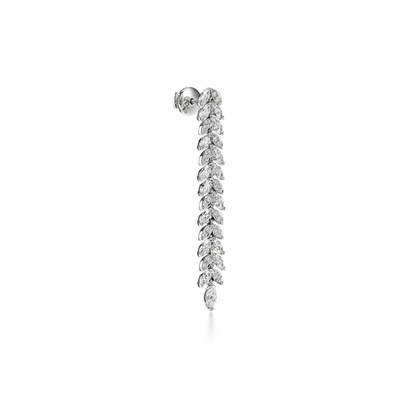 Tiffany & Co. Tiffany Victoria® Pendientes largos en forma de vid de diamantes en platino En oferta