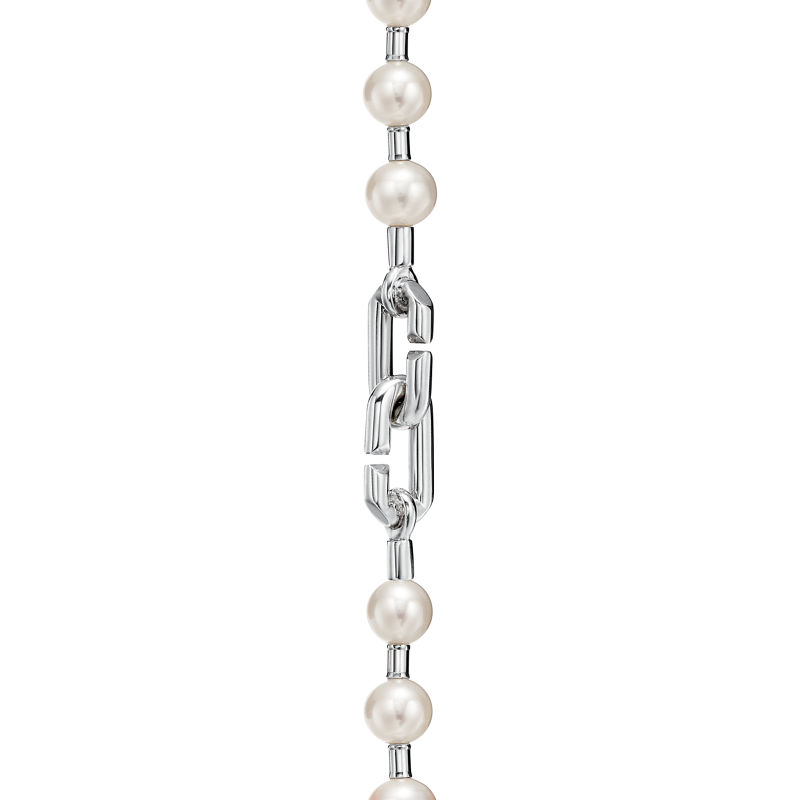 Tiffany & Co. Tiffany HardWear Pulsera con candado y perlas en plata tamaño mediano En oferta