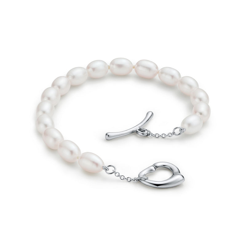 Tiffany & Co. Elsa Peretti® pulsera de perlas Open Heart Última moda