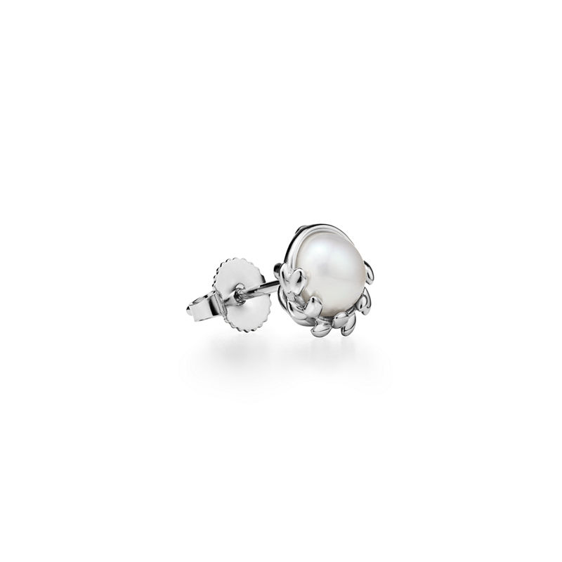 Tiffany & Co. Paloma Picasso® Pendientes de botón Olive Leaf de plata de ley con perlas Descuento por venta flash