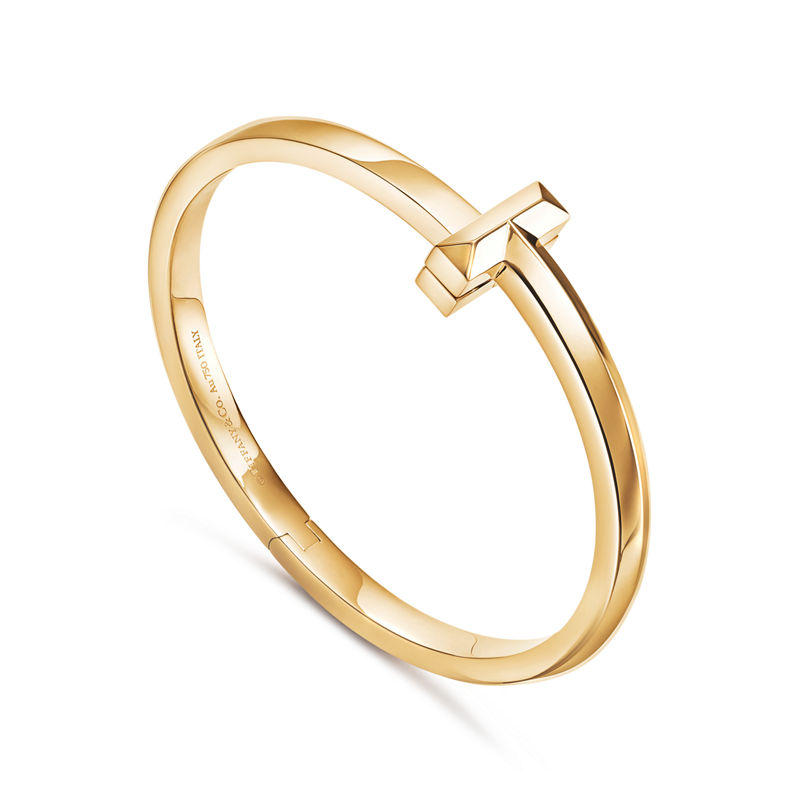 Tiffany & Co. Tiffany T T1 Brazalete articulado ancho de oro amarillo Ofertas de temporada