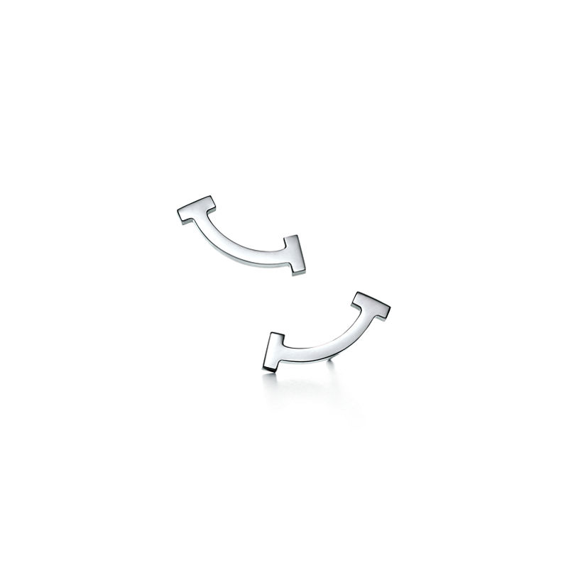 Tiffany & Co. Tiffany T Pendientes Smile de oro blanco
