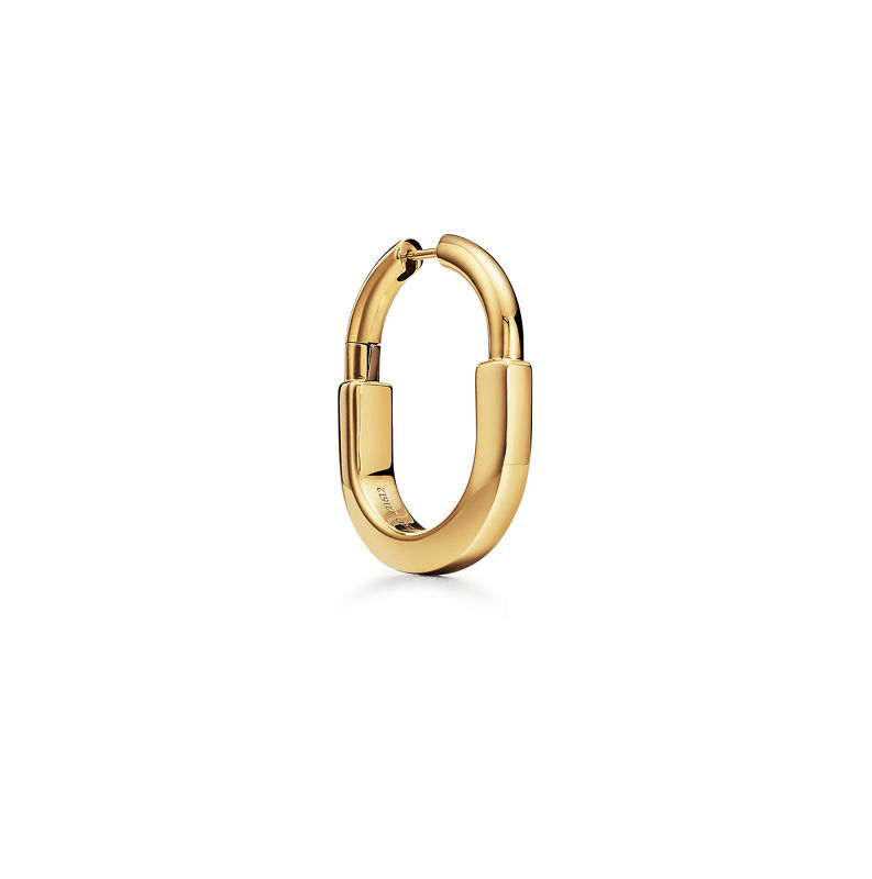 Tiffany & Co. Tiffany Lock Pendientes de oro amarillo tamaño mediano Devoluciones gratuitas