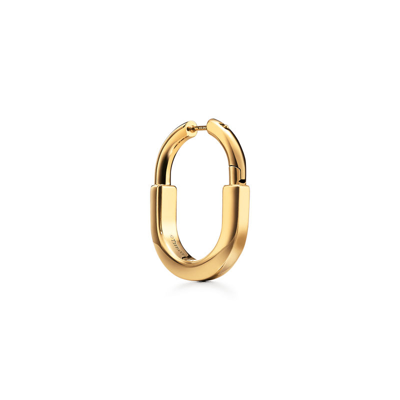 Tiffany & Co. Tiffany Lock Pendientes de oro amarillo tamaño mediano Devoluciones gratuitas