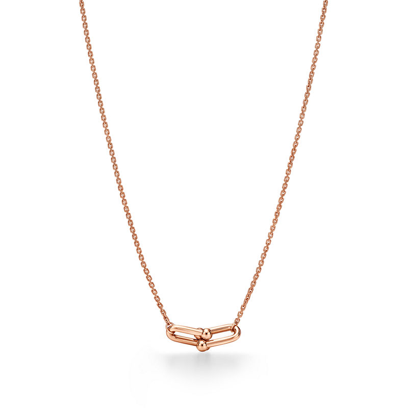 Tiffany & Co. Tiffany HardWear Colgante de eslabones dobles pequeños de oro rosa
