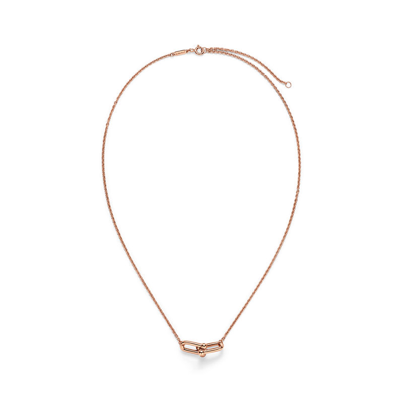 Tiffany & Co. Tiffany HardWear Colgante de eslabones dobles pequeños de oro rosa Ventas relámpago
