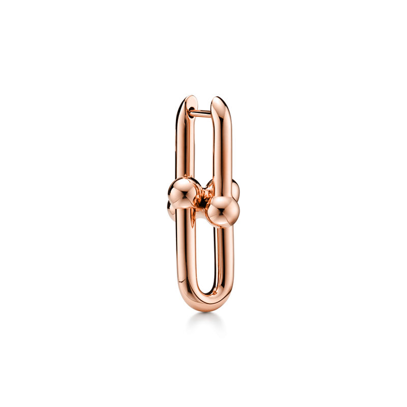 Tiffany & Co. Tiffany HardWear Pendientes de eslabones medianos de oro rosa Mejor oferta