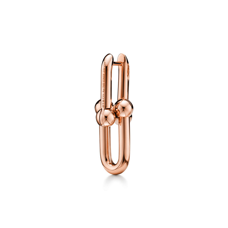 Tiffany & Co. Tiffany HardWear Pendientes de eslabones medianos de oro rosa Mejor oferta