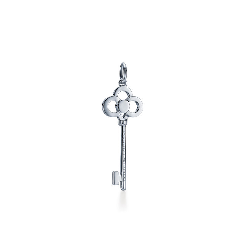 Tiffany & Co. Tiffany Keys Llave de corona en oro blanco con diamantes 3 8 cm Oferta exclusiva