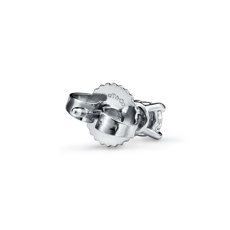 Tiffany & Co. Tiffany Solitaire Pendientes de botón de diamante en platino Última moda