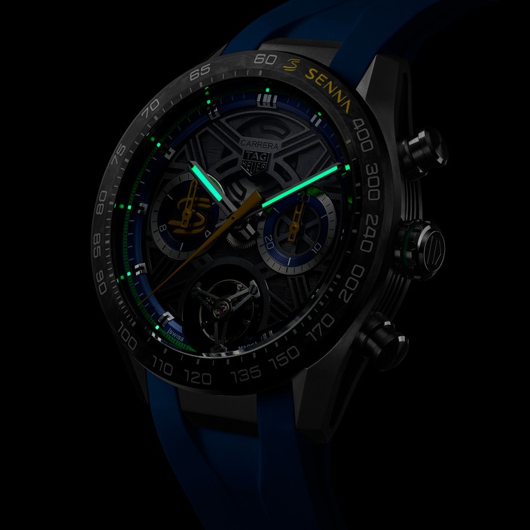 TAG Heuer TAG Heuer Carrera Chronograph Tourbillon Extreme Sport x Senna Automático 44 mm Titanio CBU5081.FT6274 Envío gratis