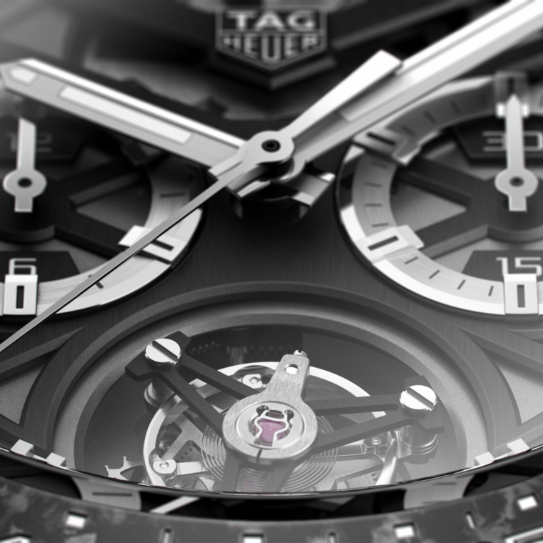 TAG Heuer TAG Heuer Carrera Chronograph Tourbillon Automático 45 mm Titanio con revestimiento de PVD CAR5A8W.FT6071 Solo queda un día