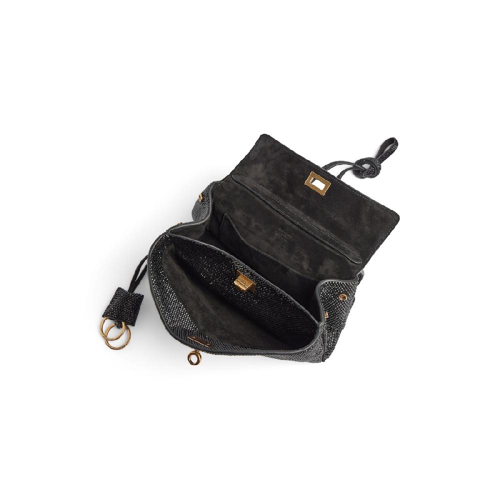 ﻿Balenciaga Minibolso De Mano Rodeo Con Estrás para Mujer en Negro Limitado a 3 días