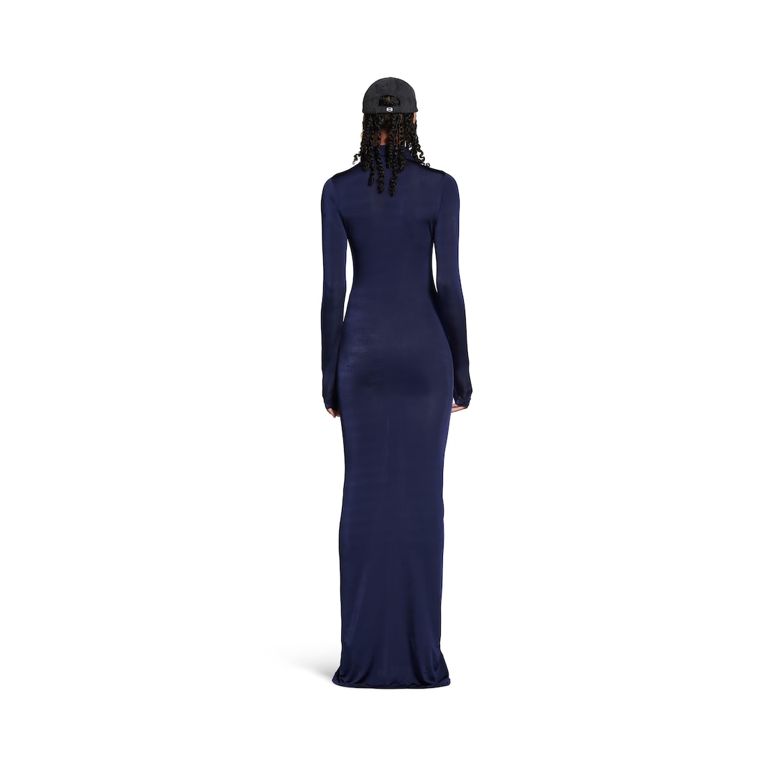 Balenciaga Vestido Maxi Elástico para Mujer en Azul Marino Oscuro Precios de Black Friday