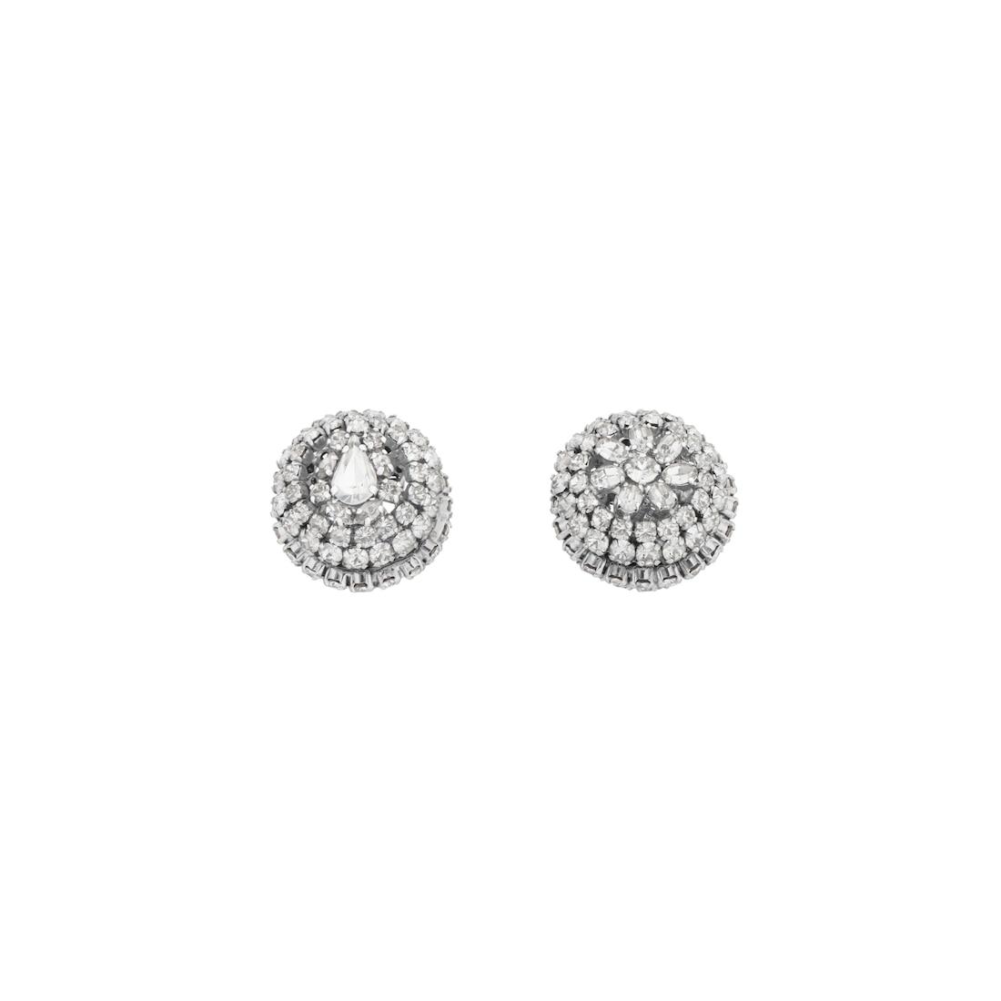 Balenciaga Pendientes Palazzo Round Xs para Mujer en Plateado Antiguo