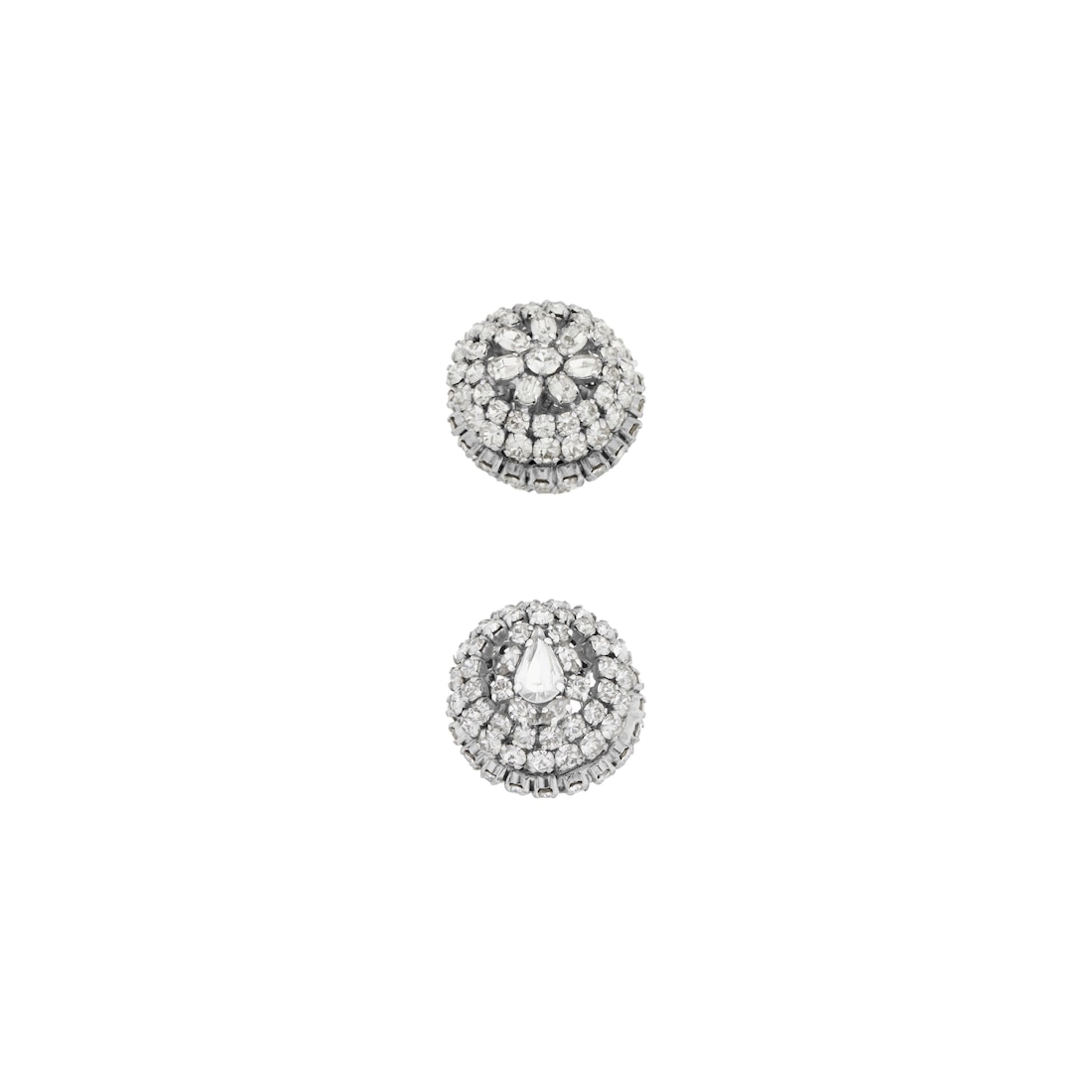Balenciaga Pendientes Palazzo Round Xs para Mujer en Plateado Antiguo Última moda